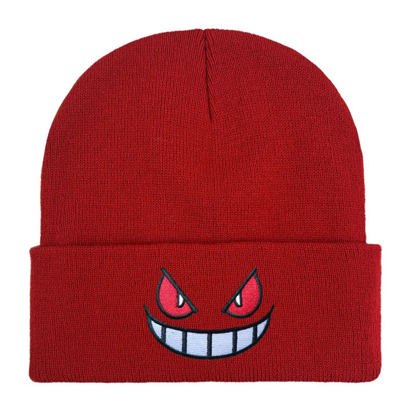 19 Colors Cartoon Evil Eyes Embroidered Beanies - ATSProducts