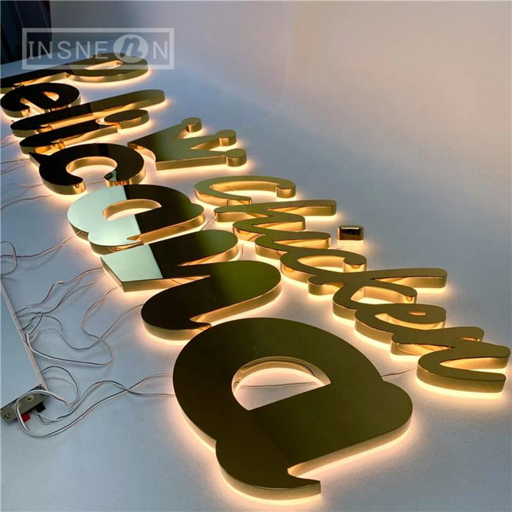 Custom Stainless Steel LED Sign - ATSProducts