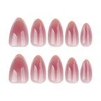 Qsezeny 24pcs French Almond Press on Nails - ATSProducts