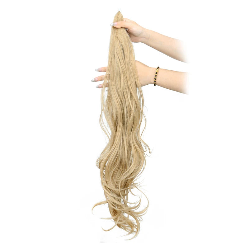 WIGSIN Synthetic 32Inch Long Curly Wavy Ponytail - ATSProducts