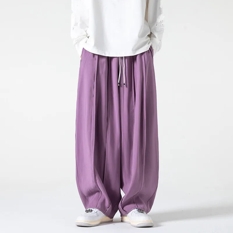 Favocent Men's Wide-Leg Pants