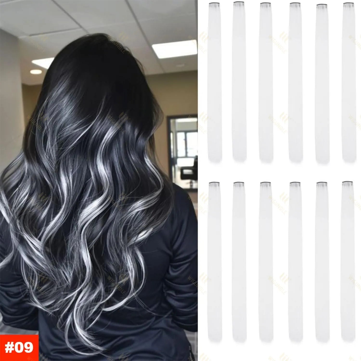 Xbuyit Colored Party Highlights Clip in HairExtension - ATSProducts