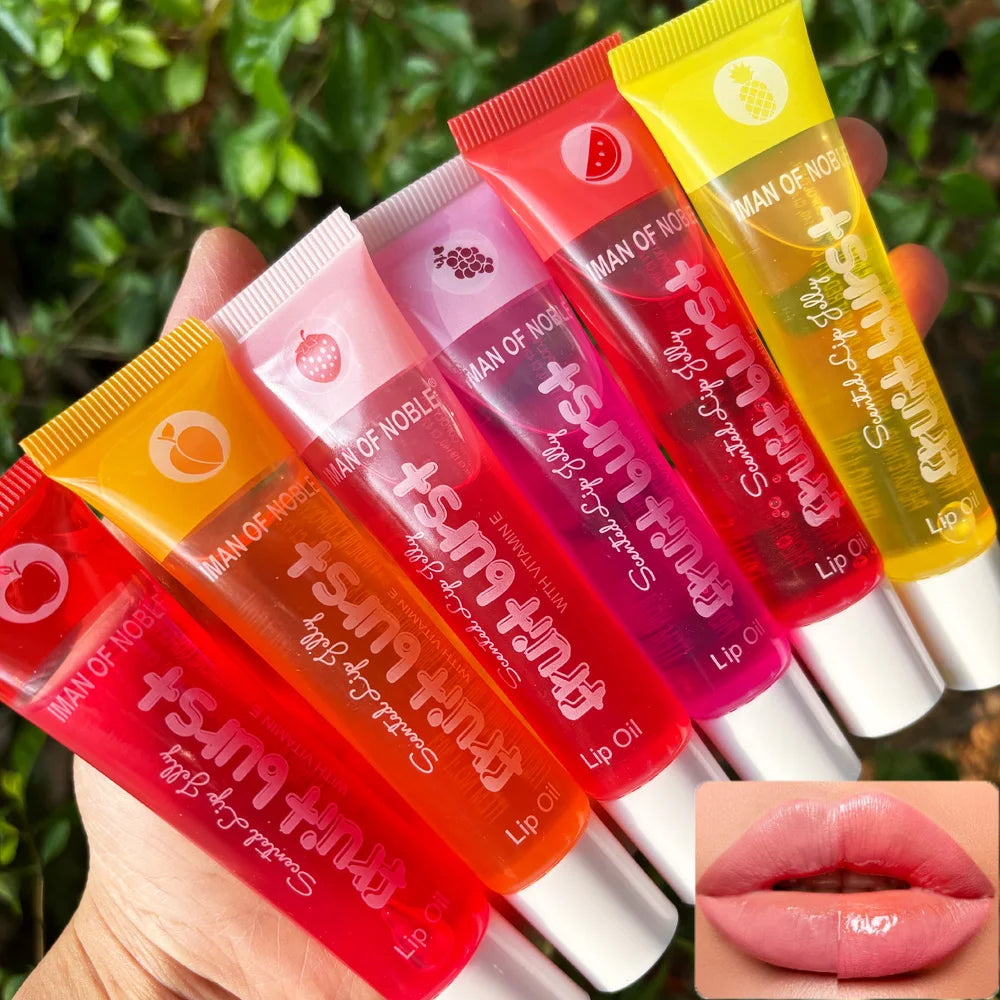 6 Pcs Fruity Flavor Hydrating Moisturizing Lip Gloss Set - ATSProducts