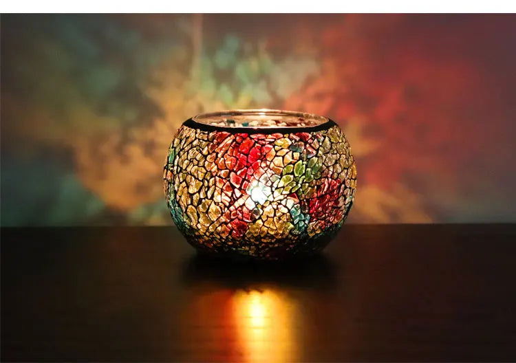 Rainbow Empty Candle Jars DIY Homemade Candle Container Glass Mosaic Jars for Candles Holder Vessel Storage - ATSProducts