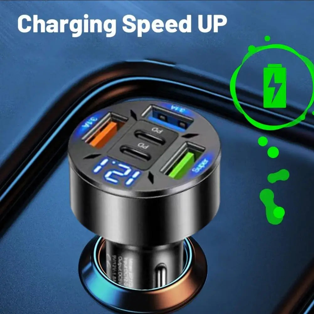 250W 5 Ports Car Charger Fast Charging