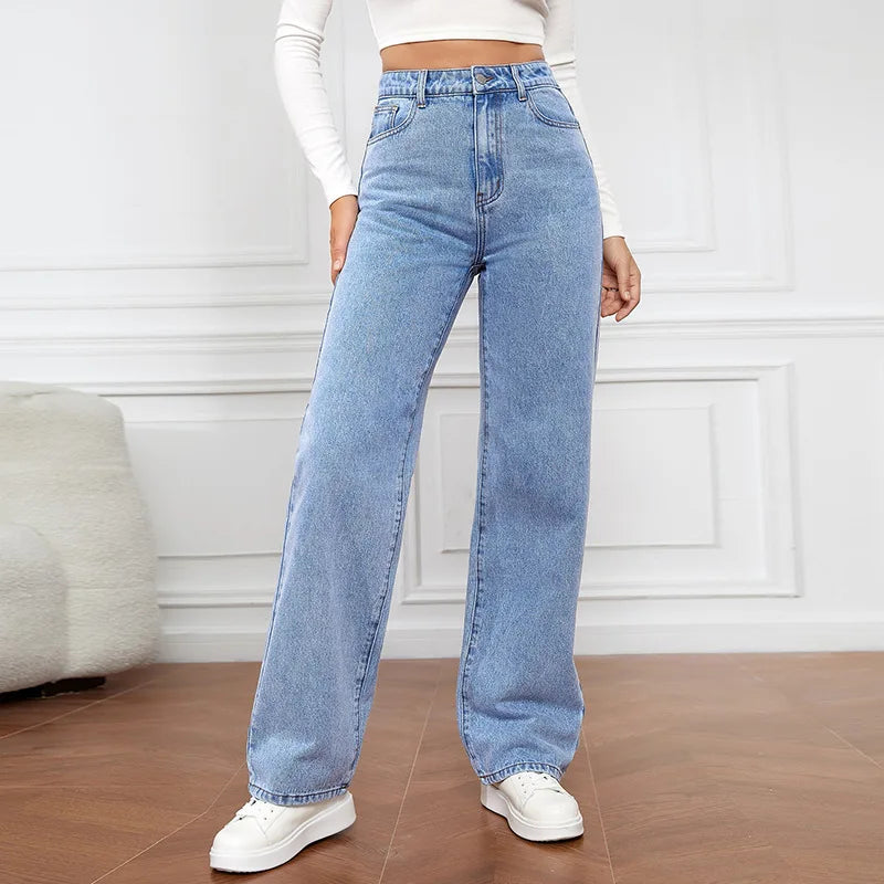 Owner Girl High-Waist Straight-Leg Jeans - ATSProducts