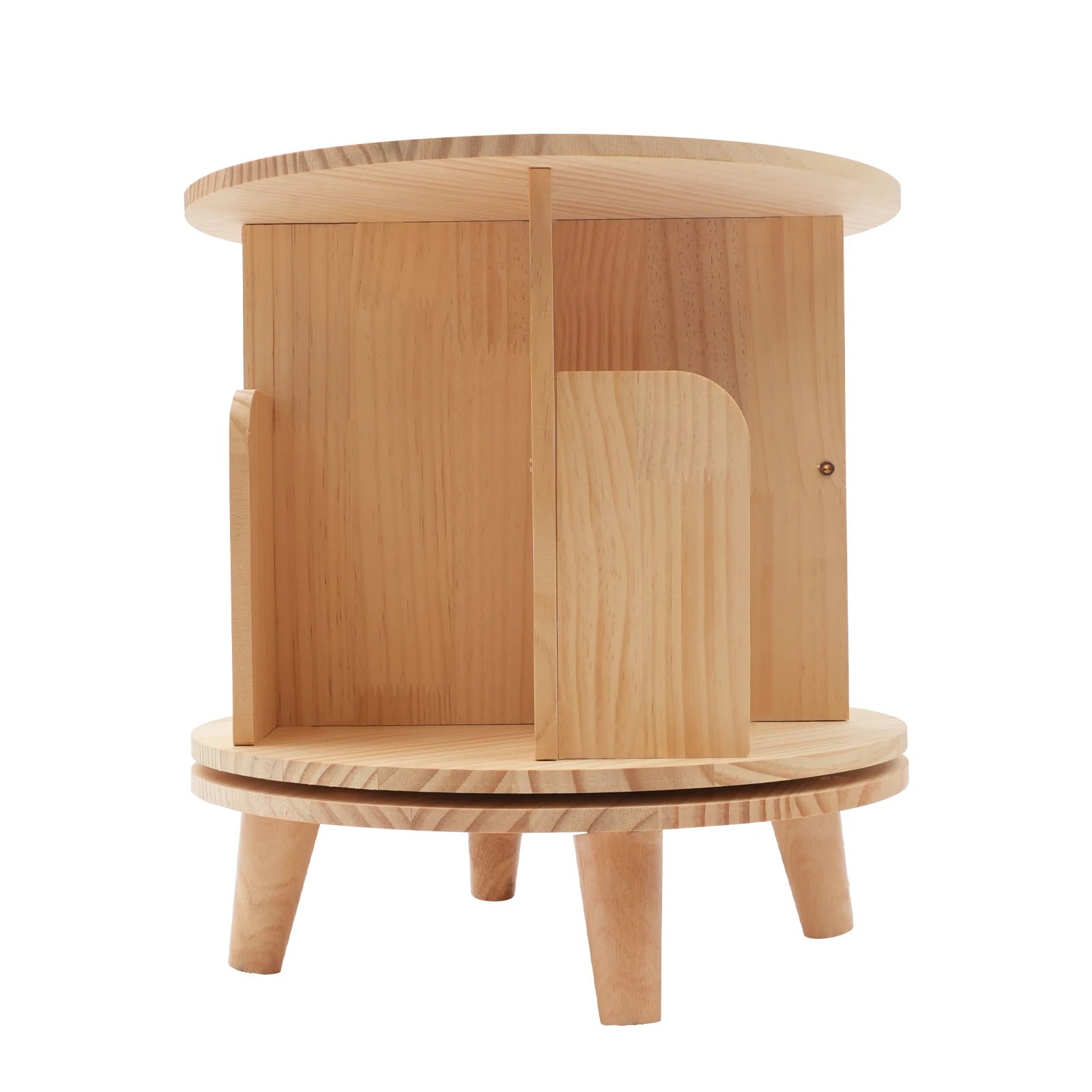 Bookshelf Organizer 360 Rotating Bookcase Storage Shelf Rack - ATSProducts