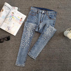 Loribindwood Beaded Skinny Jeans - ATSProducts