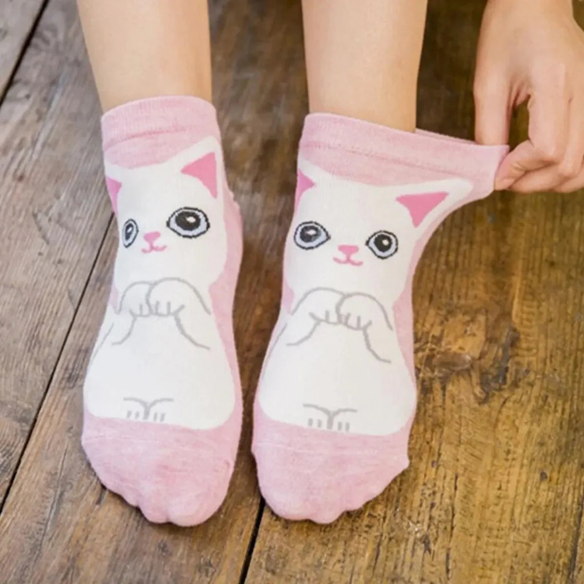5/10 Pairs Cartoon Cat Ankle Socks - ATSProducts