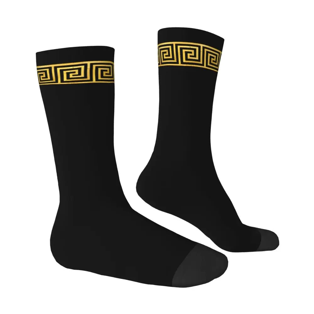Gold Greek Keys Socks - ATSProducts