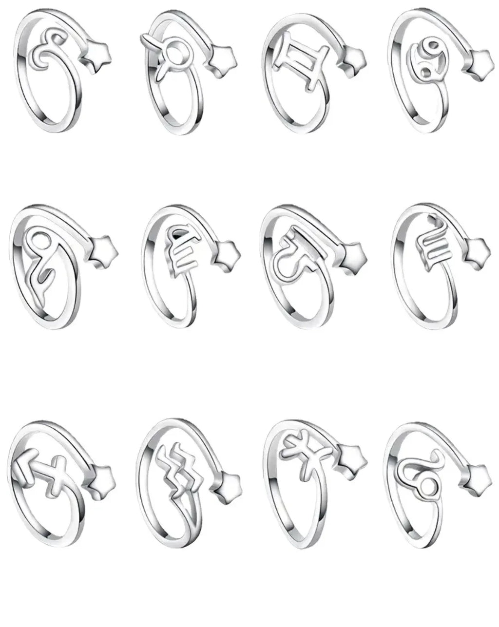 12 Constellation Adjustable Rings