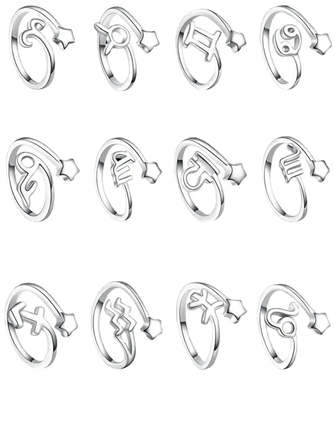 12 Constellation Adjustable Rings