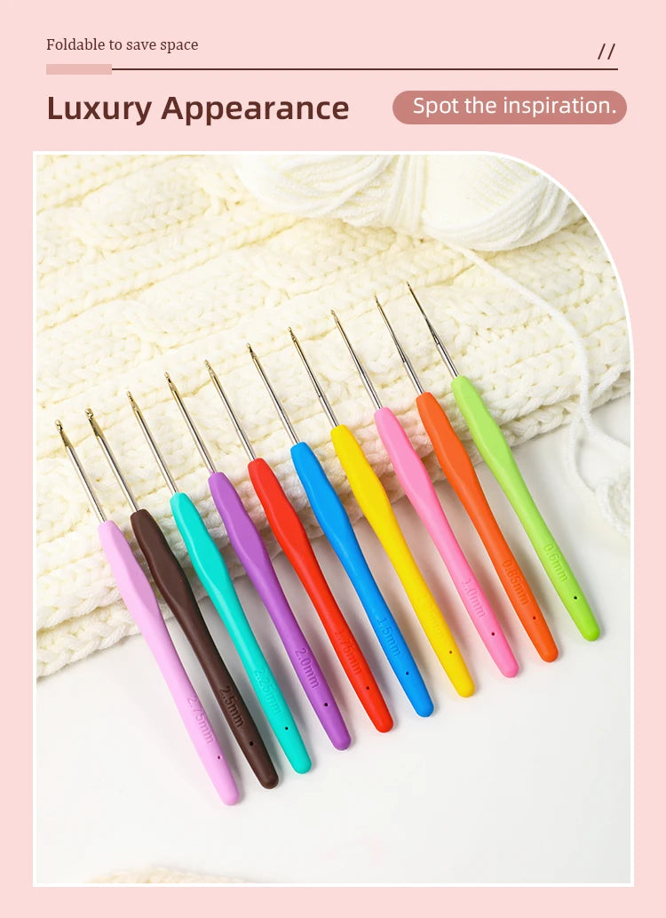 KoKnit 10pcs Crochet Hooks Kit 0.6mm - 2.75mm - ATSProducts