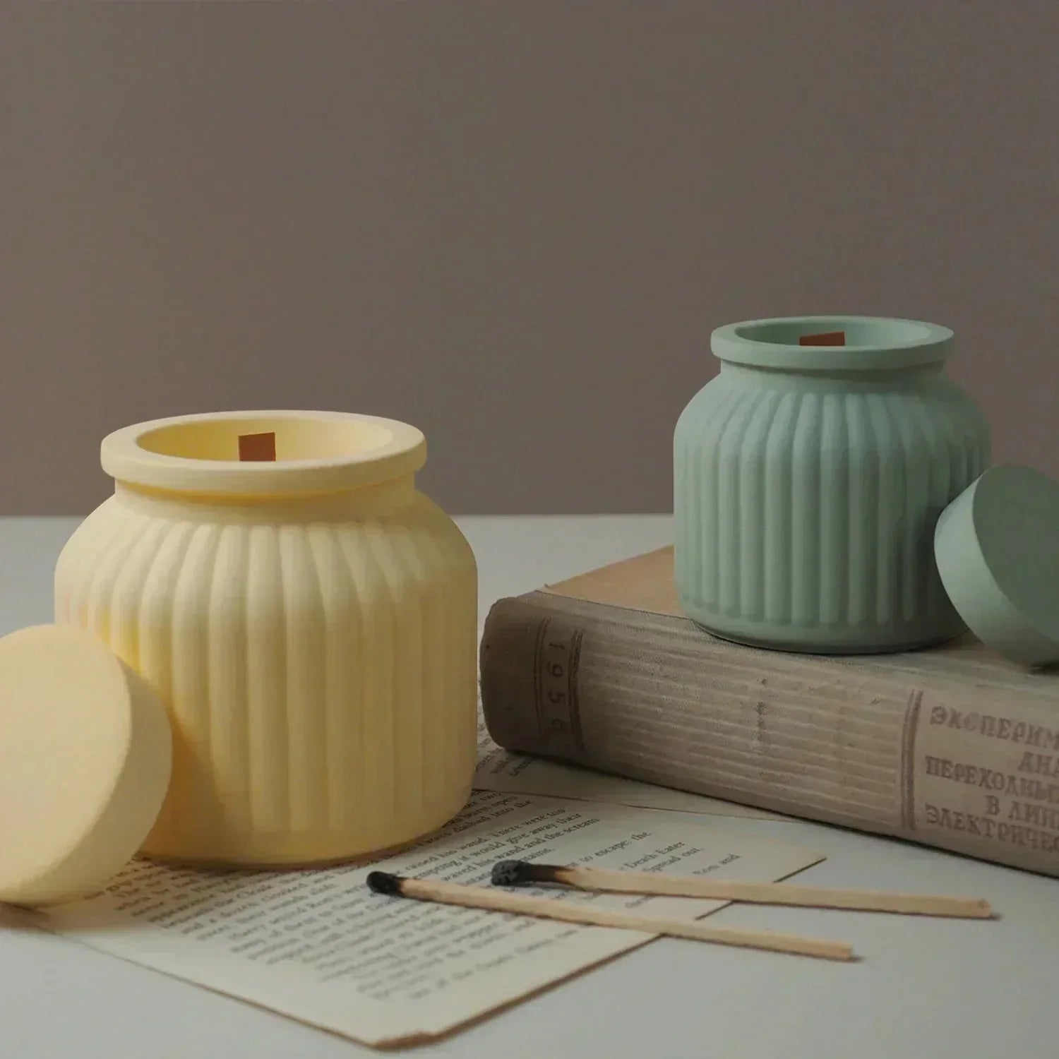 Round Candle Jar Mold with Lid - ATSProducts