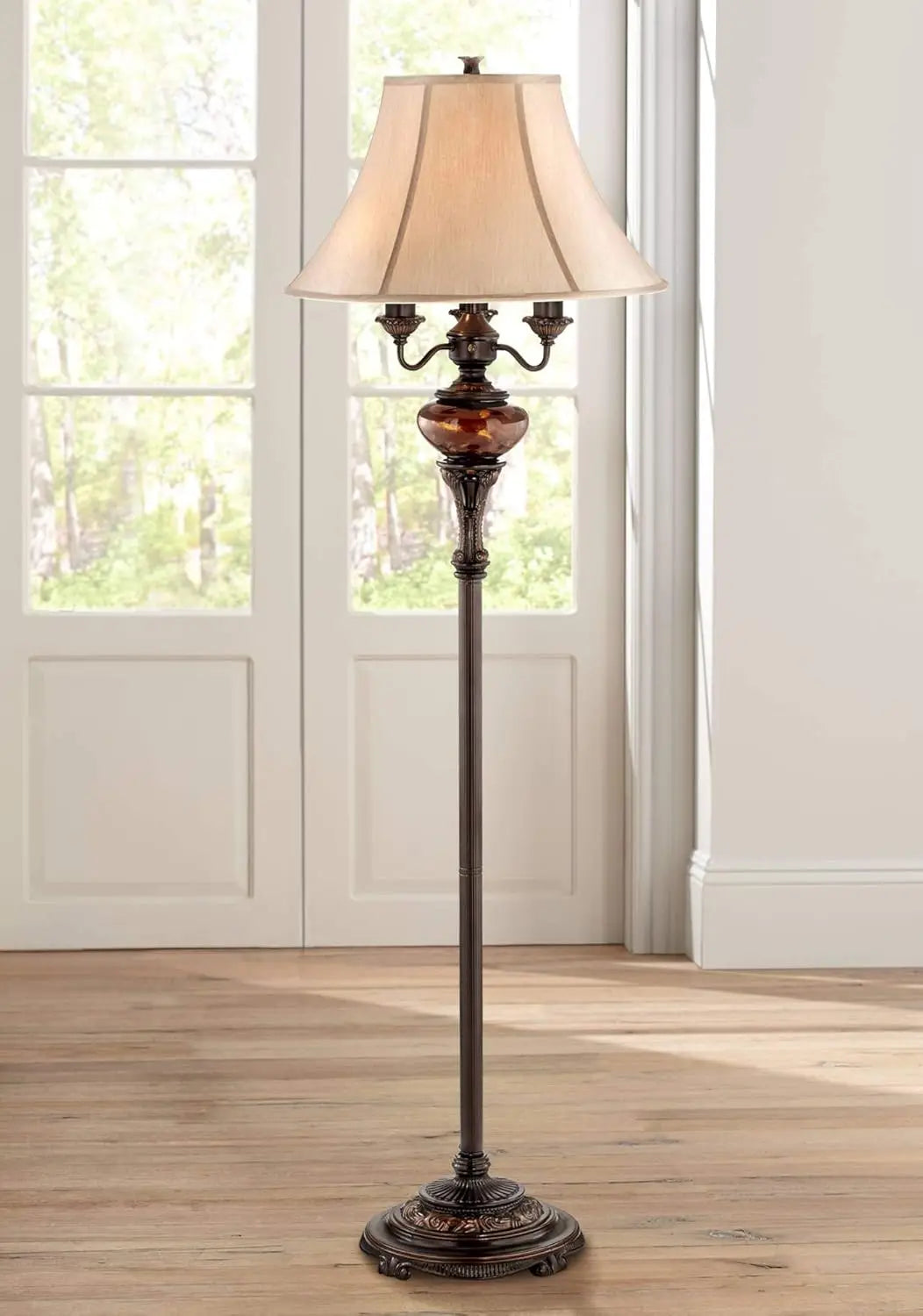 Oeing Barnes And Ivy Traditional Standing Floor Lamp Multi 4-Light 63" - ATSProducts