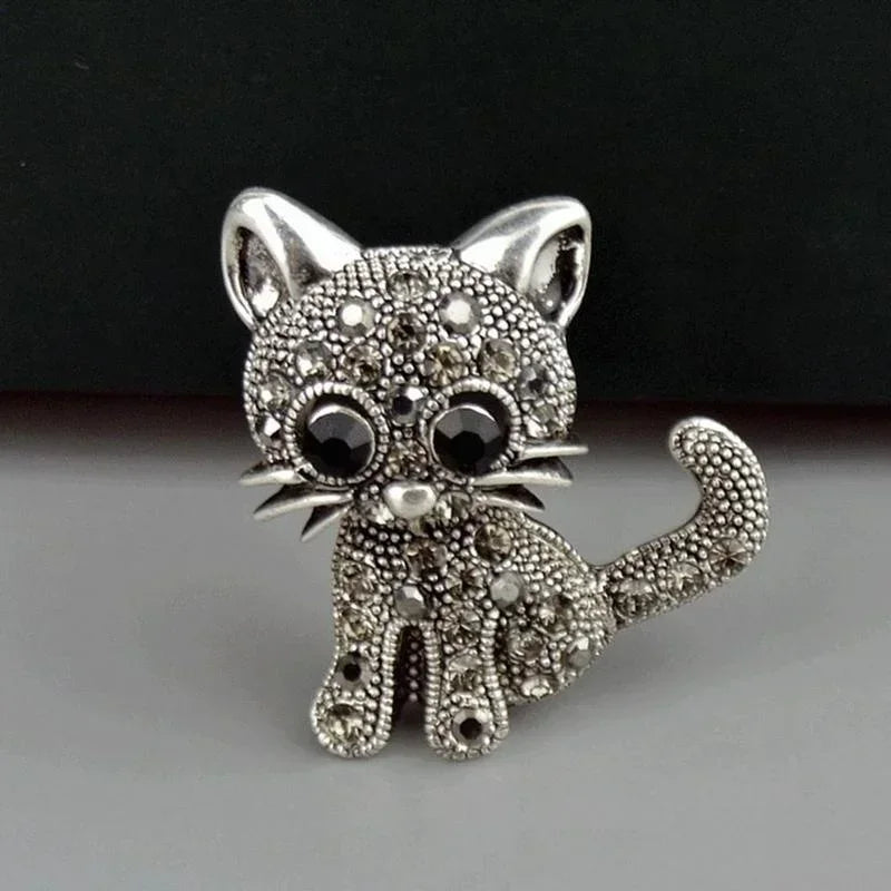 Rhinestone Small Cat Brooch - ATSProducts