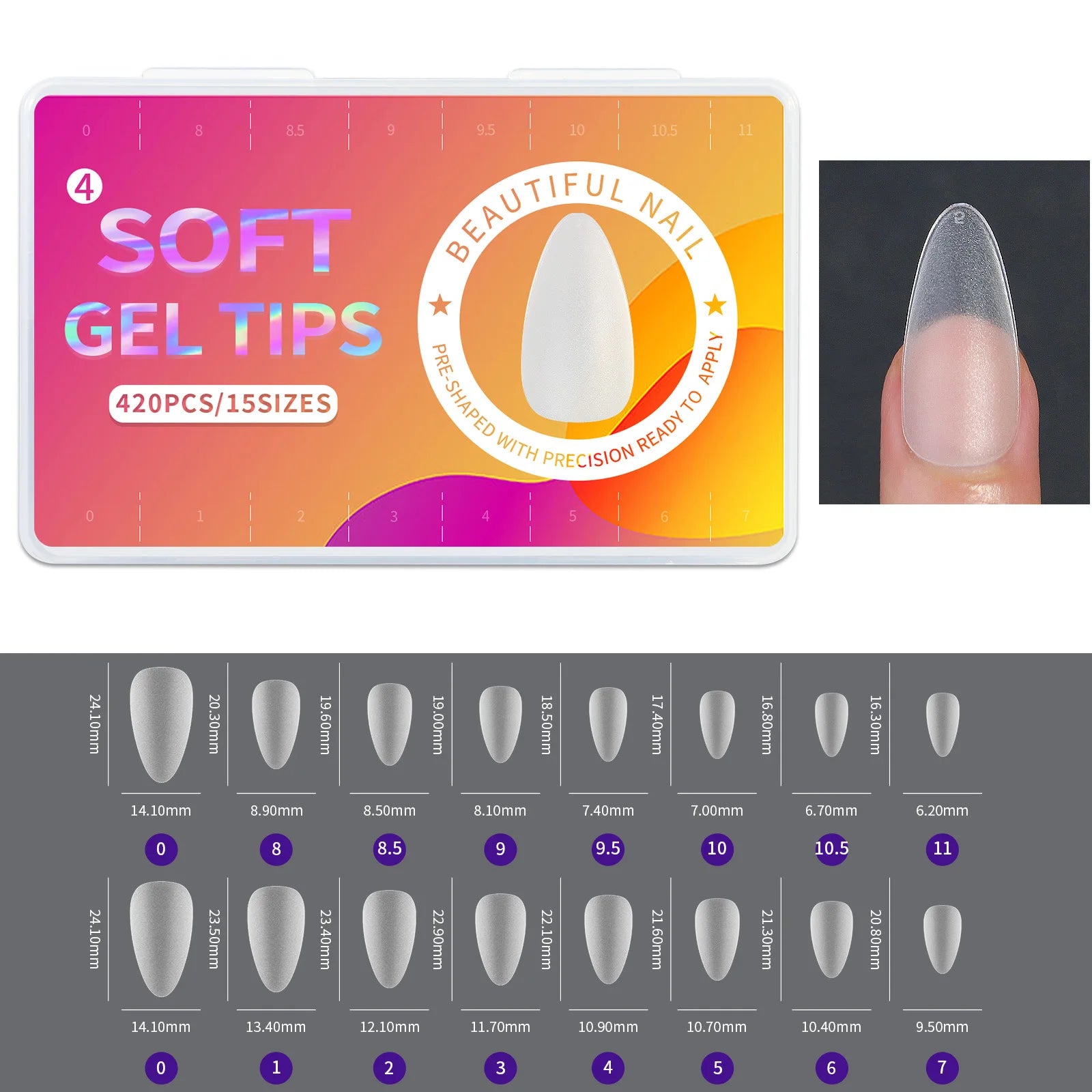 420pcs/box Frosted False Nails - ATSProducts