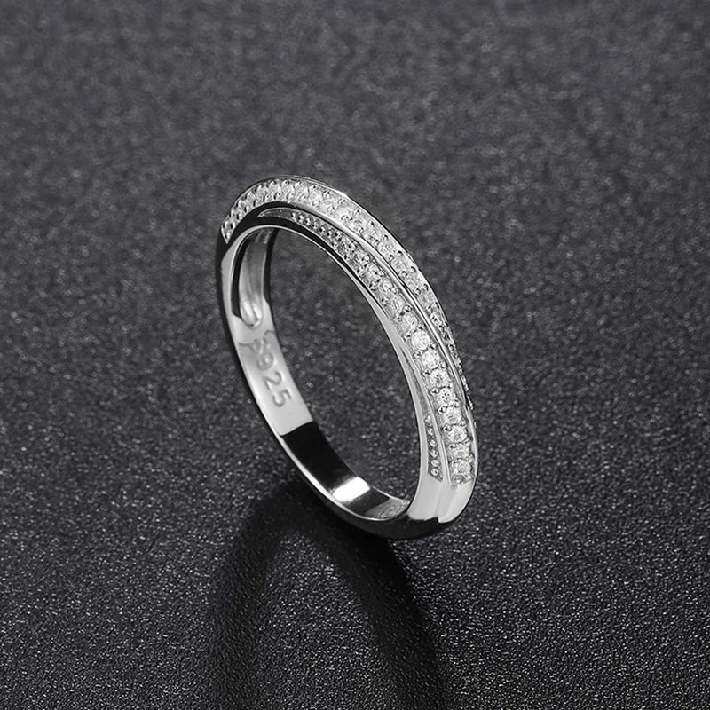 Platinum-Plated Moissanite Eternity Band - ATSProducts