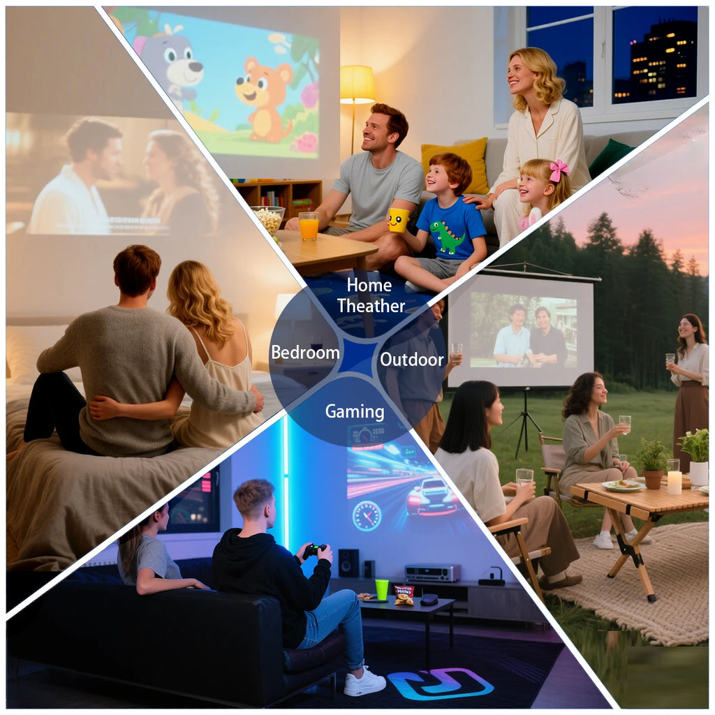 Portable Projector Smart Voice Remote Control Digital Projector Full HD 1080P 4k Projector - ATSProducts