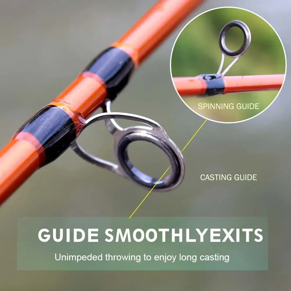 BAKAWA 1.8/2.1M Baitcasting Spinning Travel Fishing Rods - ATSProducts