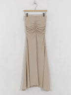 AossViao Korean Style High Waist Shirring Satin Skirt - ATSProducts