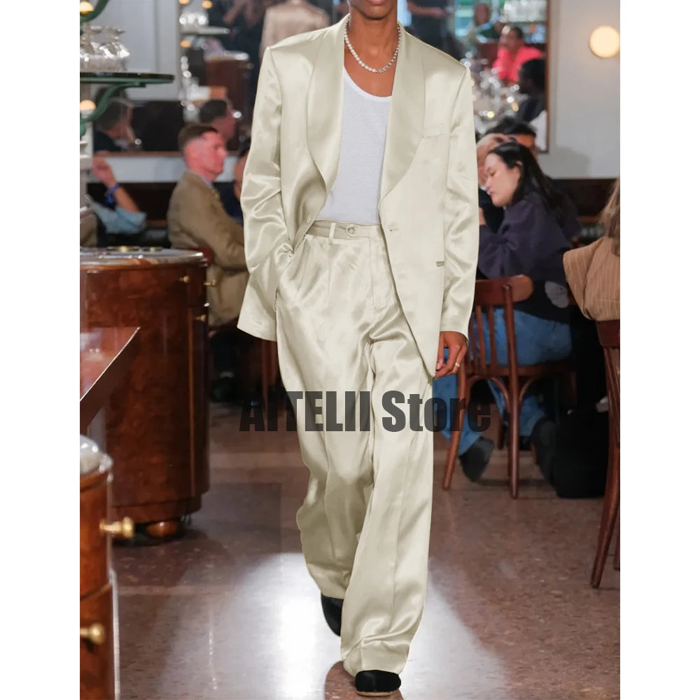 Satin Two-piece Suit - ATSProducts