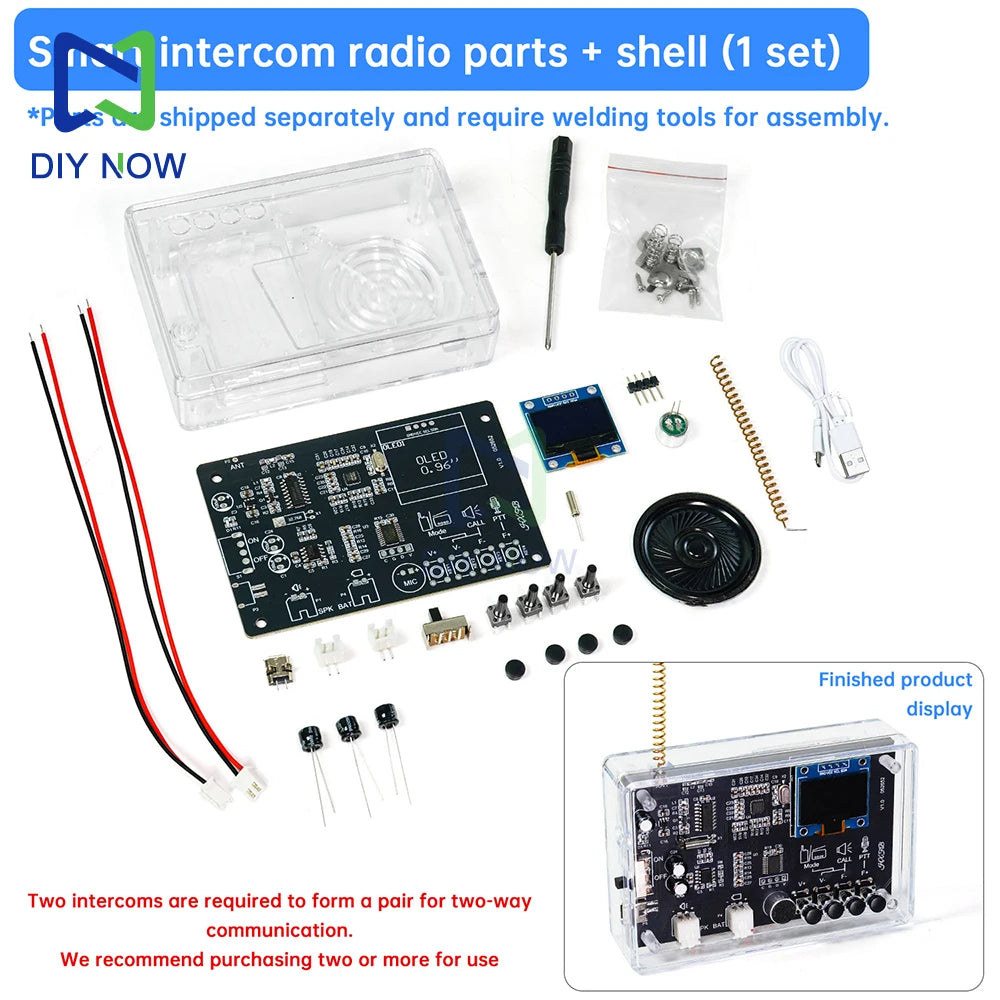 DIYNow Electronics Kit  FM Radio DIY Kit Smart Wireless Walkie-Talkie Radio - ATSProducts