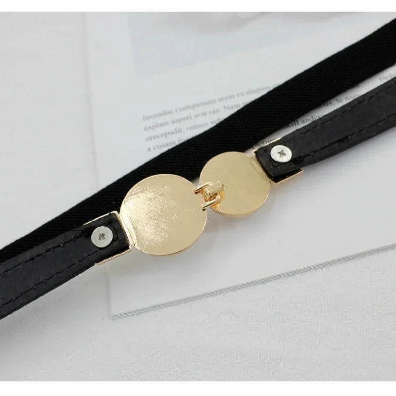 Elegant Double Pearls Buckle Elastic Belt - ATSProducts
