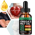 Taoters Vitamin D3 K2 Liquid Drops, Vitamin D, K, MCT Oil & Omega 3 - ATSProducts