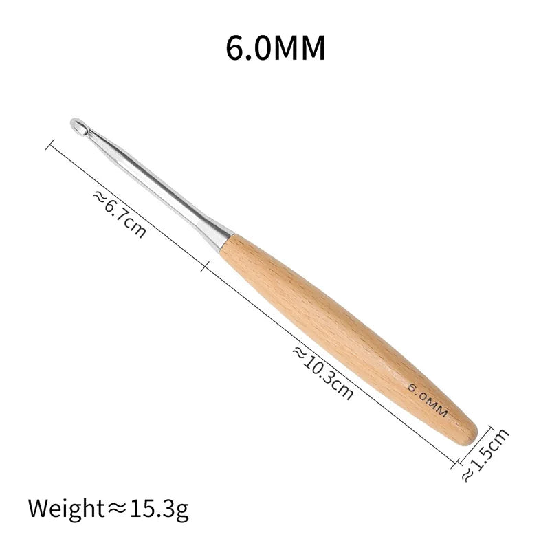 3-12mm Solid Wood Handle Crochet Hooks - ATSProducts