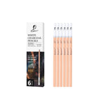 6 Pcs White /12pcs Color Set Charcoal Pencils - ATSProducts