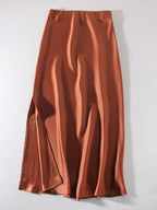 MiuKoMiYa Long Satin Skirt - ATSProducts