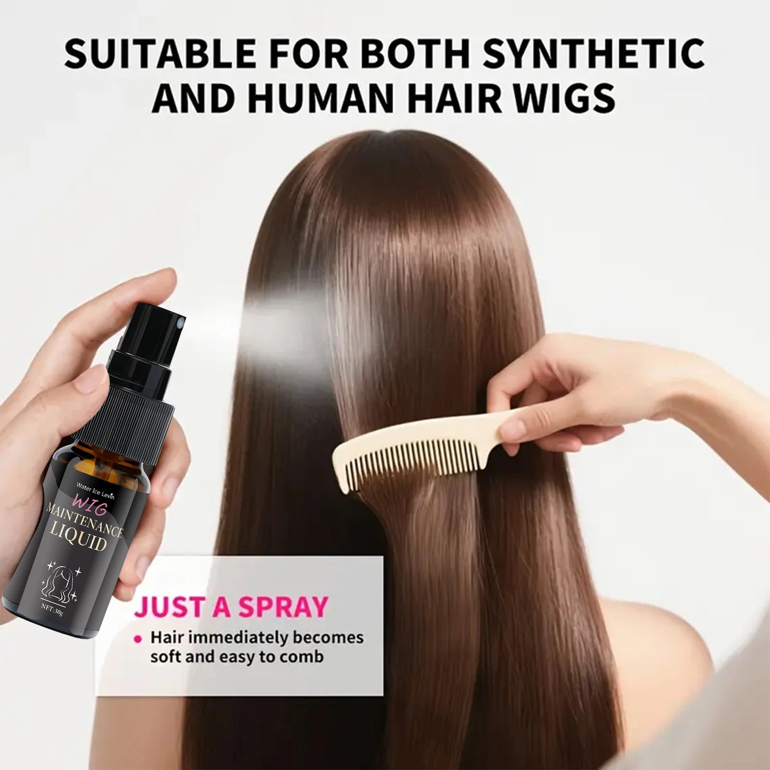 Water Ice Levin Leave-In Wig Detangle Spray - ATSProducts