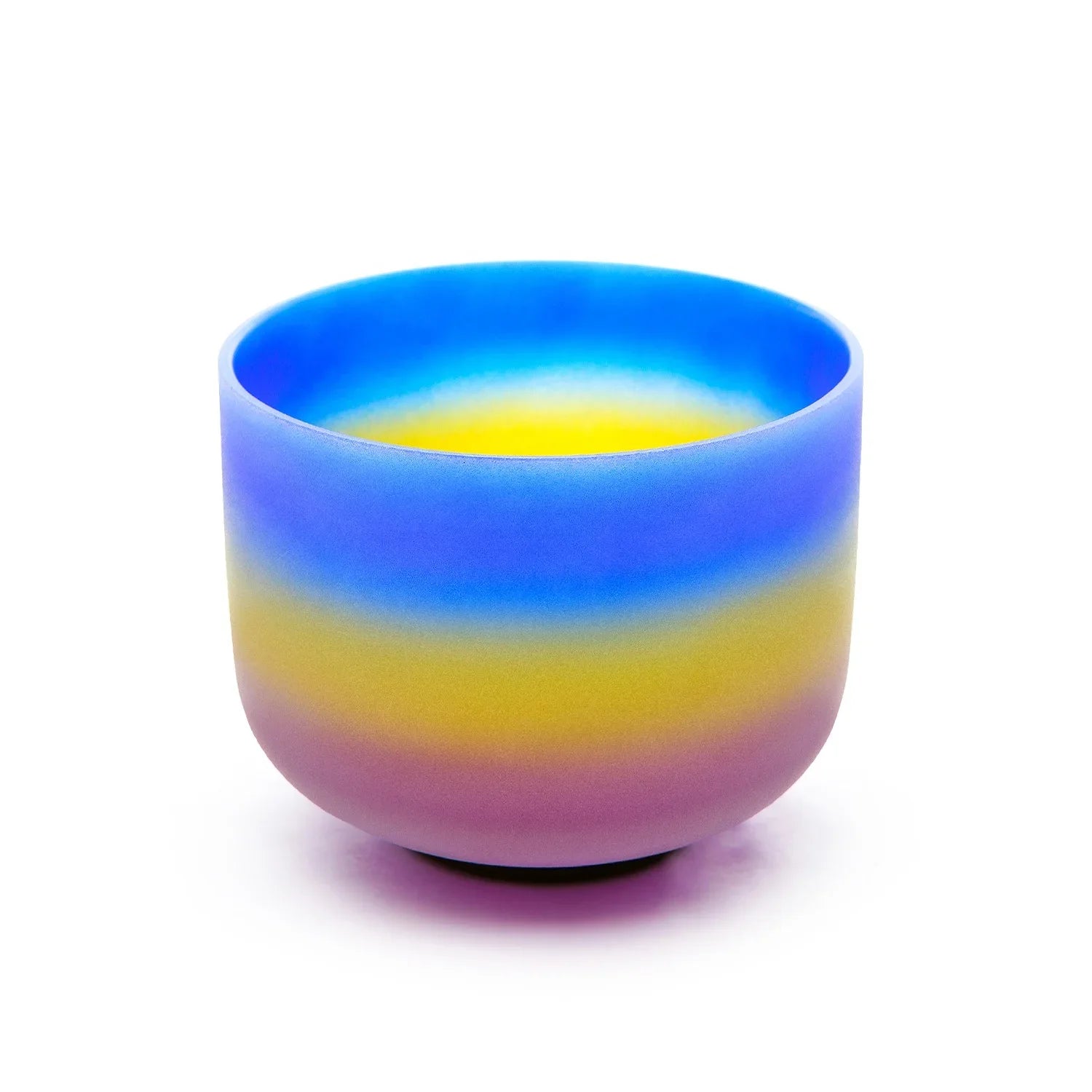 Rainbow Quartz Chakra Bowl 8 inch A Note Third Eye Chakra - ATSProducts