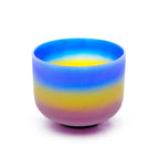 Rainbow Quartz Chakra Bowl for Yoga Meditation 8 inch A Note Third Eye Chakra - ATSProducts