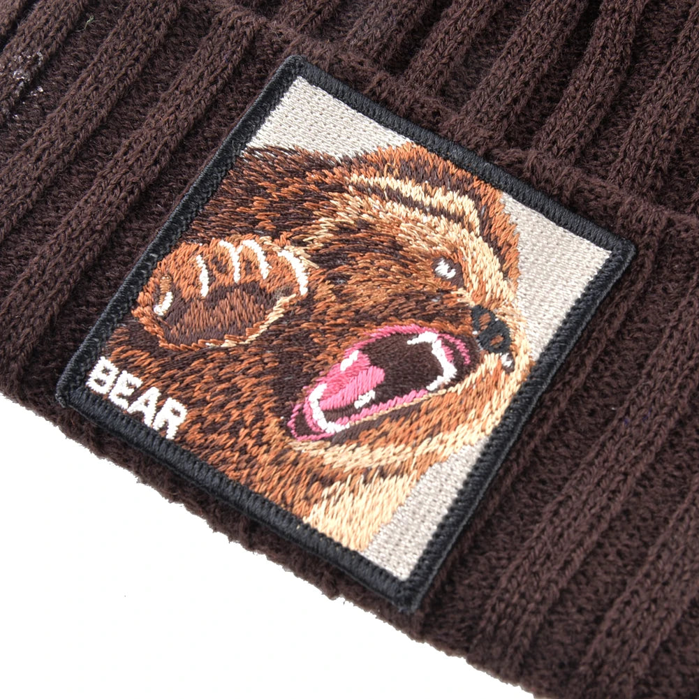 K Kissbaobei Embroidered Bear Design Beanies - ATSProducts
