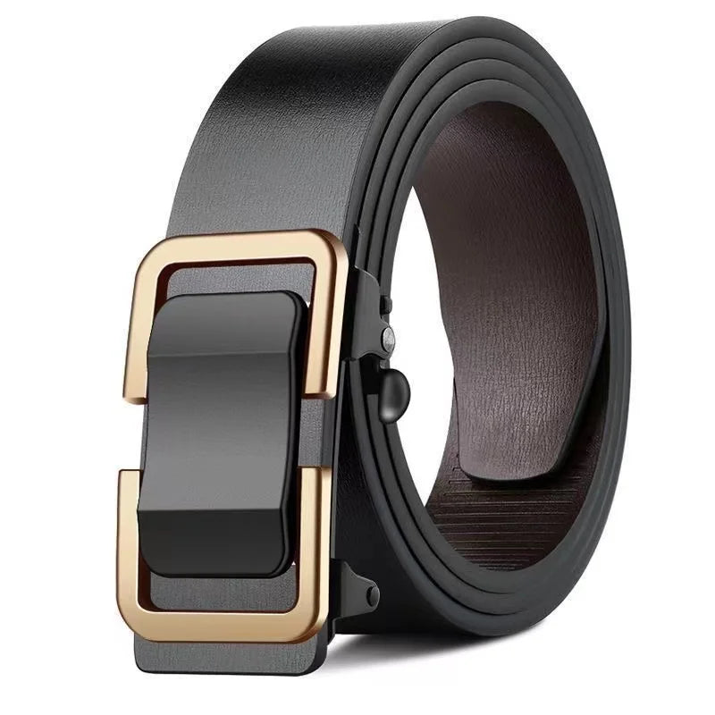 Genuine Leather Automatic Buckle Belt - ATSProducts