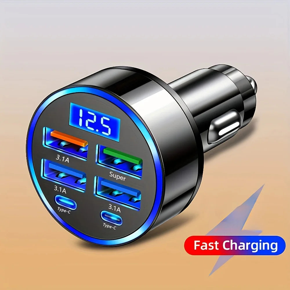 6-in-1 Fast Charging Car Adapter