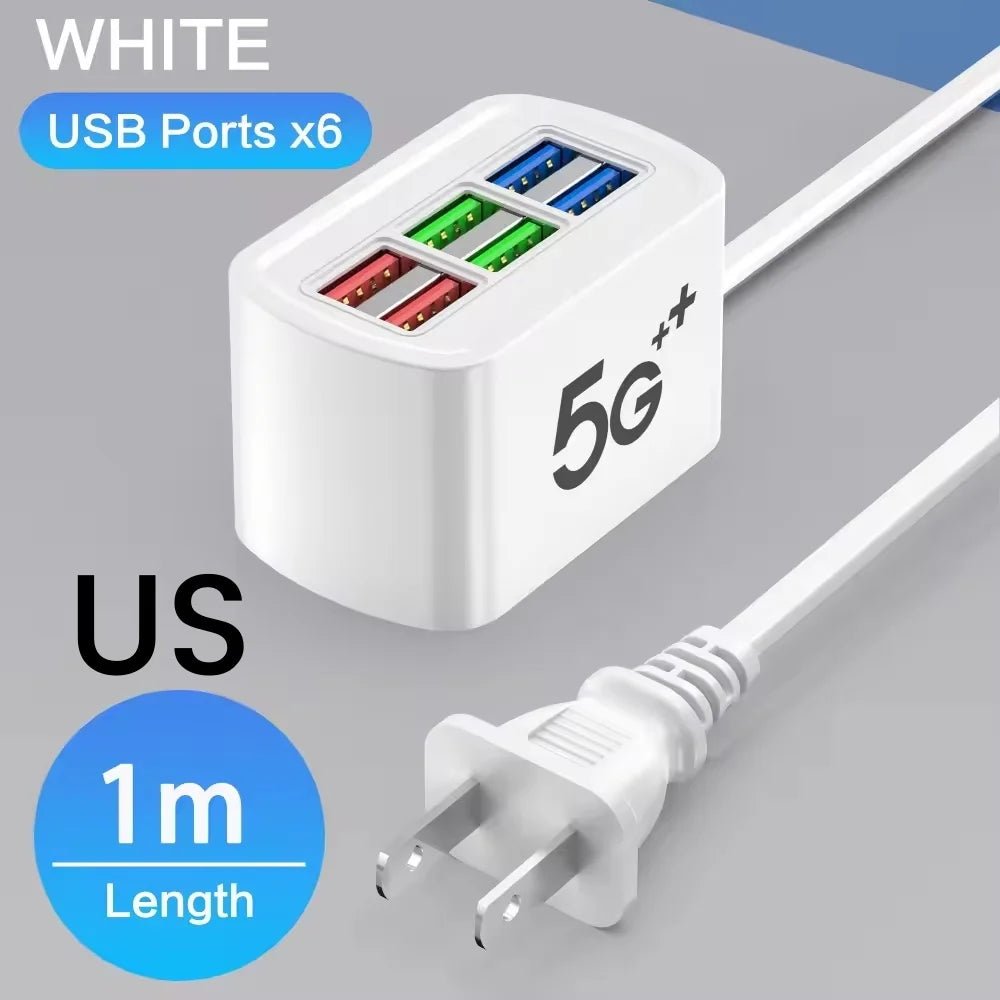 6 USB Charger Power Strip Universal Fast Charging - ATSProducts