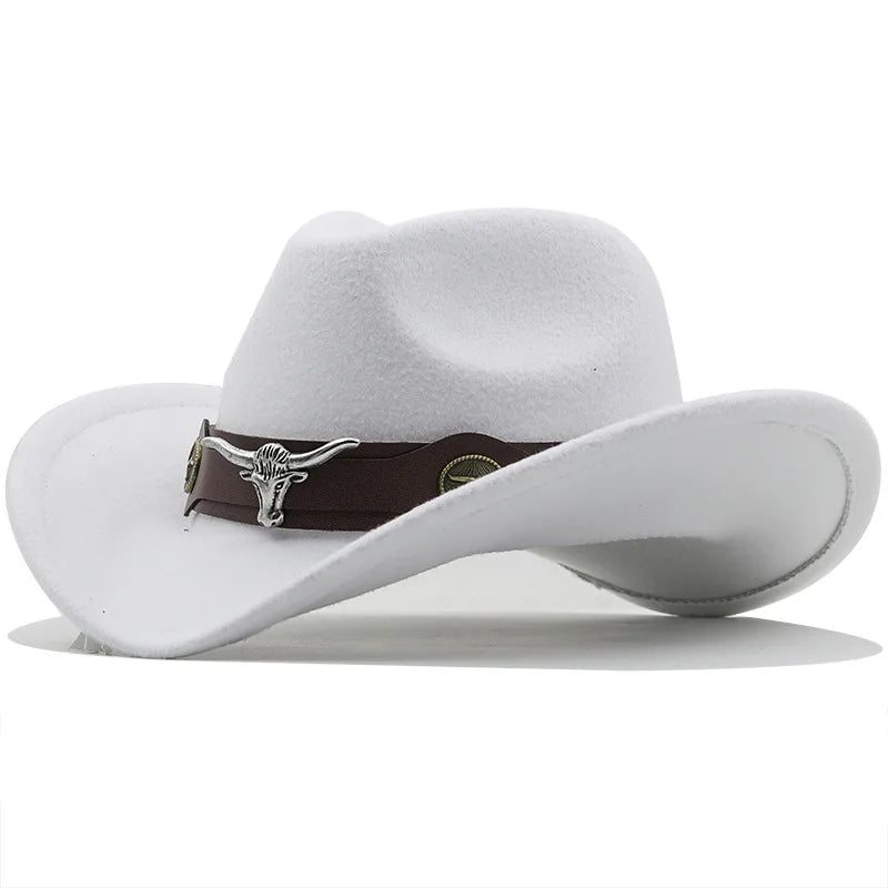 DKShetoy Wide Brim Cowboy Hat With Longhorn Belt - ATSProducts
