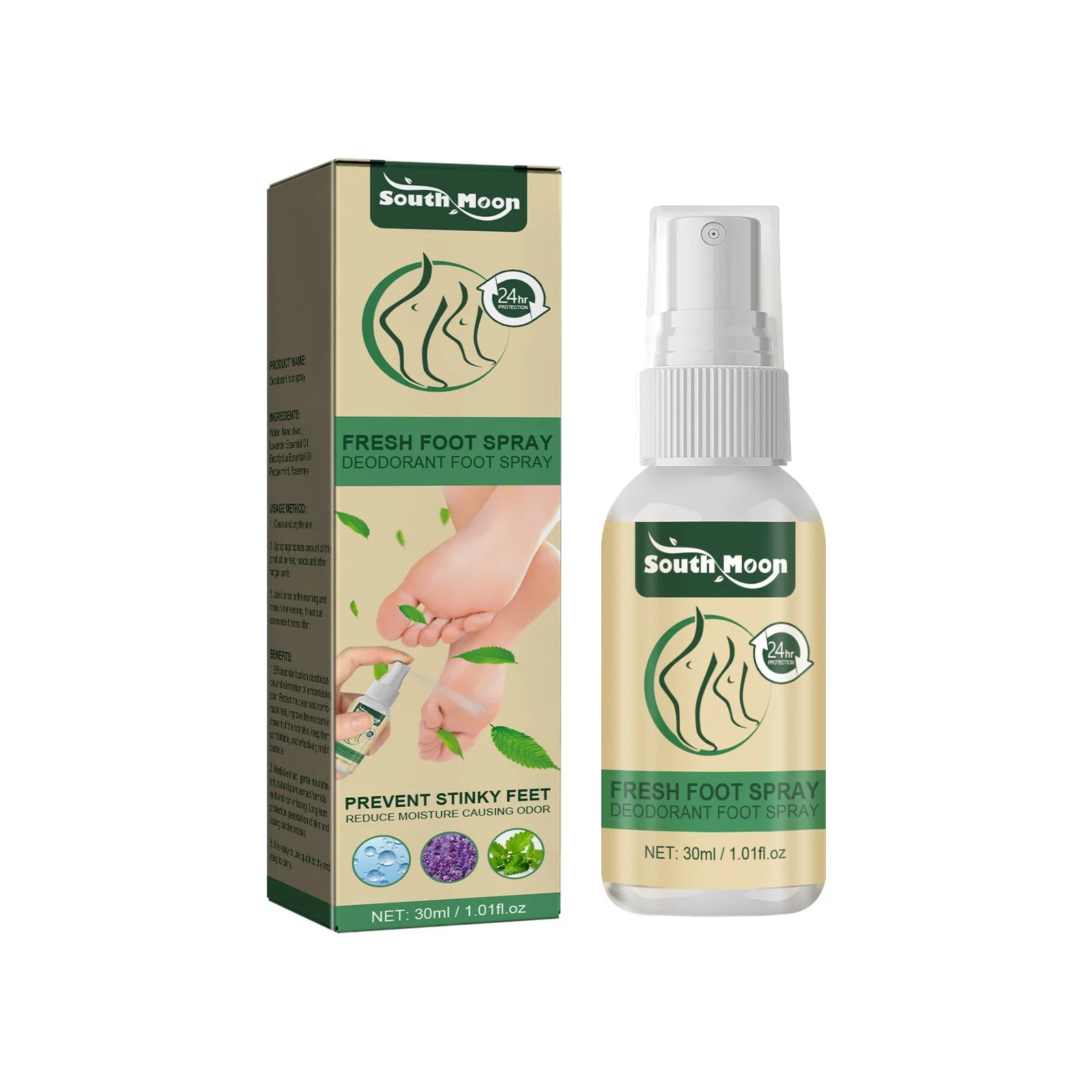 Foot Deodorant Spray Prevent Stinky Feet Non Pungent Fragrance Anti-sweat Moisturize Skin Relieve Dry Removal Spray Foot Care - ATSProducts