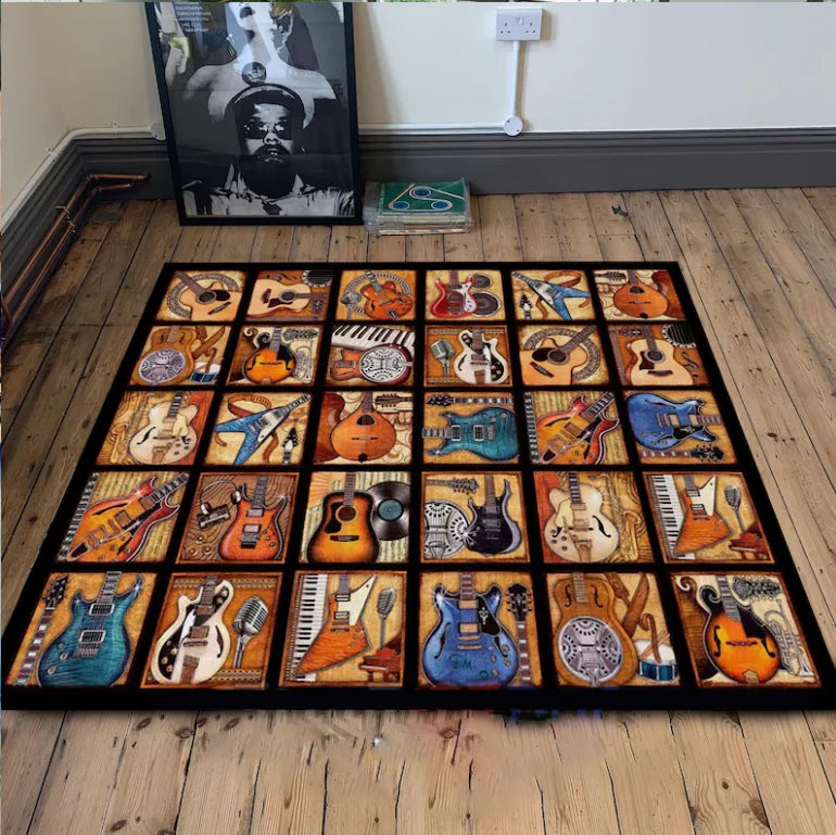 Guitar Themed Rug - ATSProducts