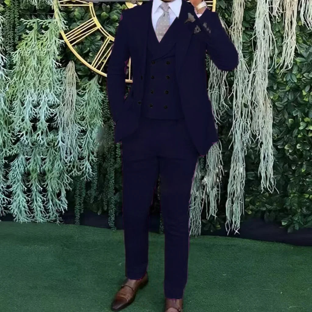 Men's Slim-Fit Three-Piece Suit - ATSProducts