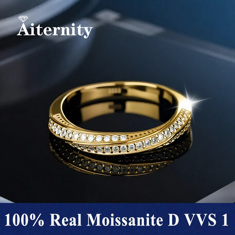 Platinum-Plated Moissanite Eternity Band - ATSProducts