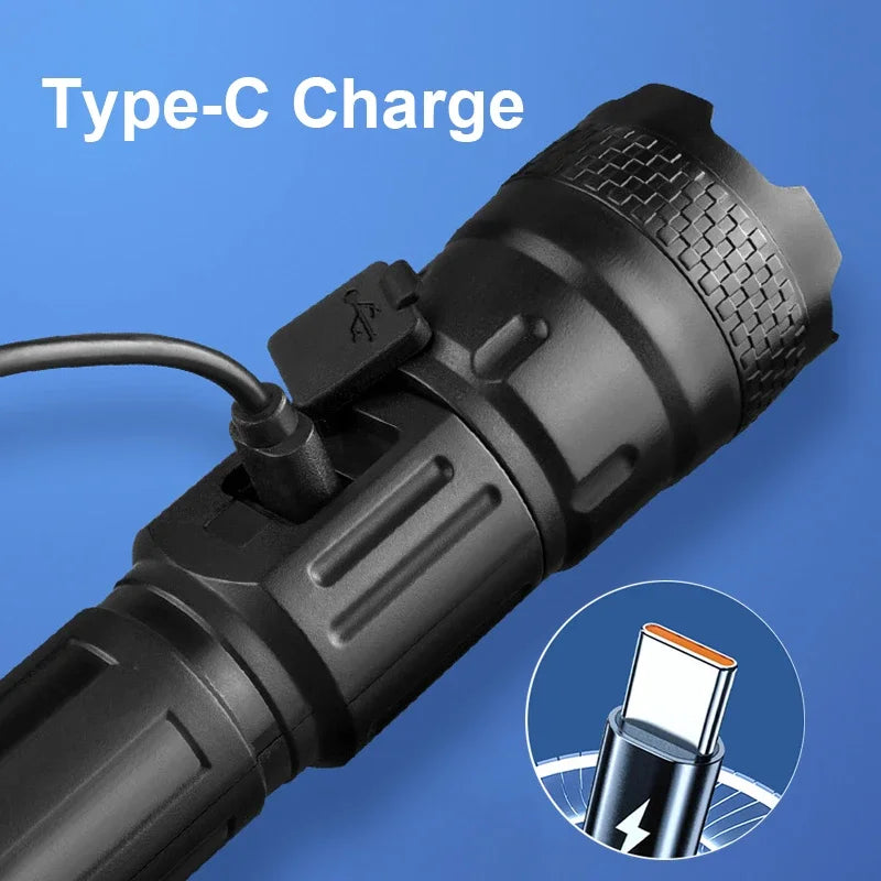 LED Flashlight Built-In Battery USB Rechargeable - ATSProducts