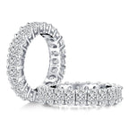 OXTAO Certified 6x4mm Radiant Cut Eternity Engagement Ring - ATSProducts