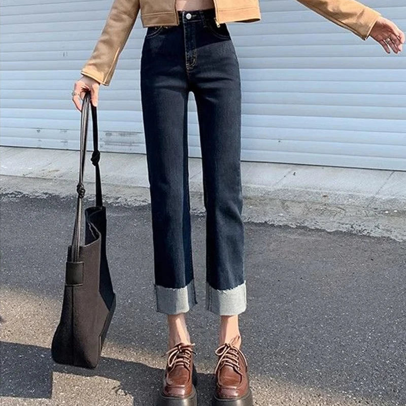 Women's High-Waist Straight-Leg Jeans - ATSProducts