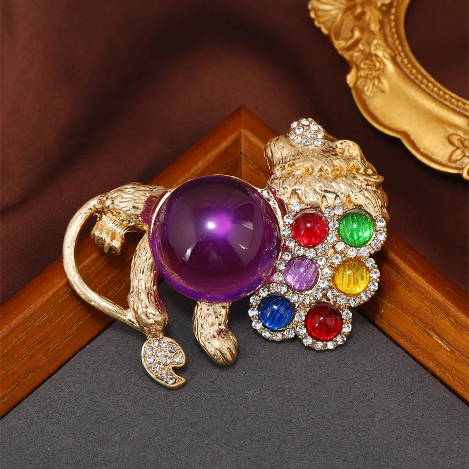 Medieval Jelly Glazed Animal Brooch - ATSProducts