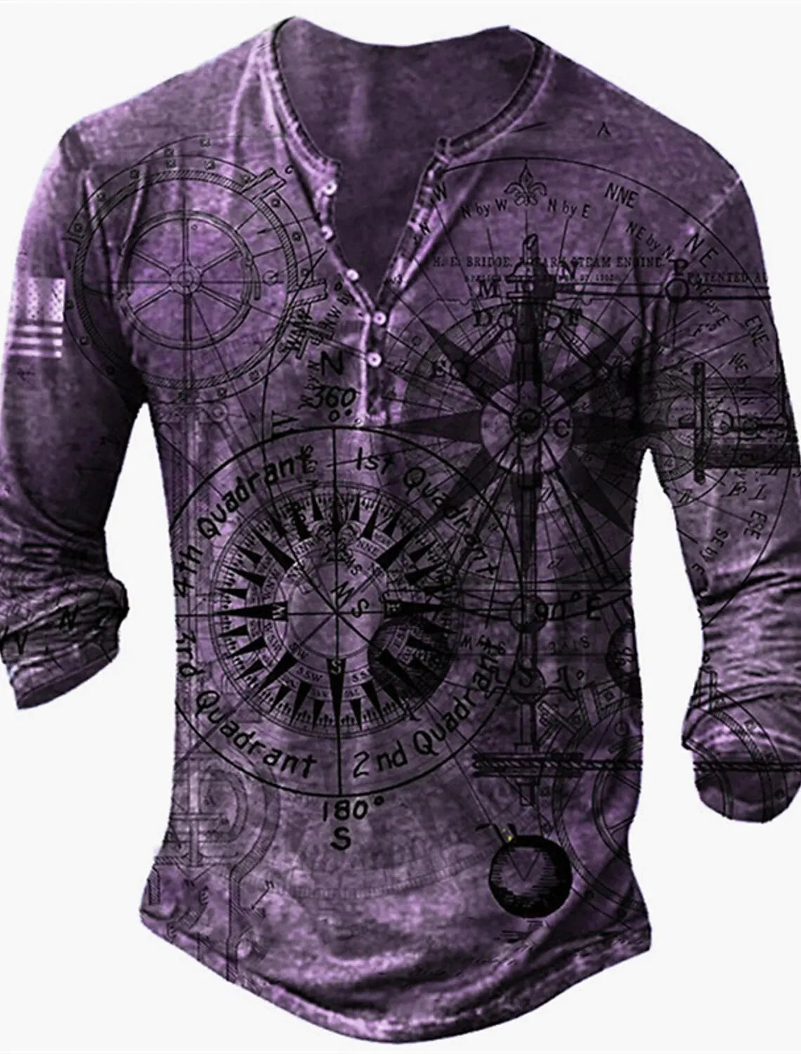 3D Design Button-Up V-Neck Shirt - ATSProducts