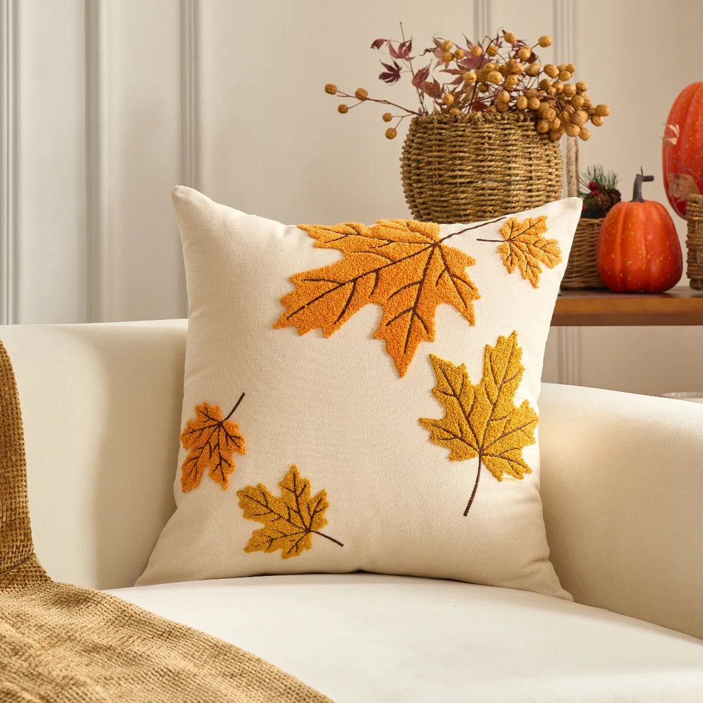 1PC Fall Maple Leaf Pumpkin Pillowcase - ATSProducts